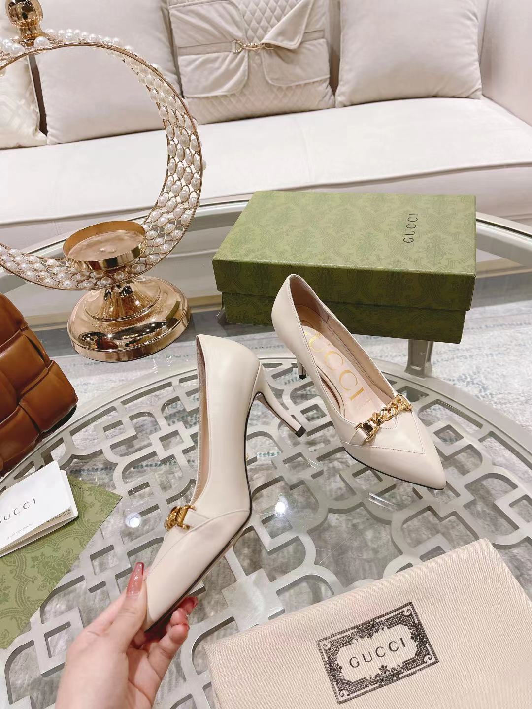 "Stock a largo plazo" Gucci Gucci modelos de explosión de la moda de primavera zapatos de boca poco 