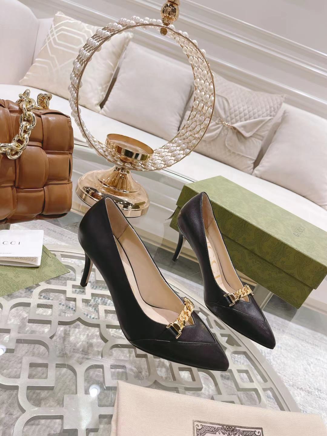 "Stock a largo plazo" Gucci Gucci modelos de explosión de la moda de primavera zapatos de boca poco 