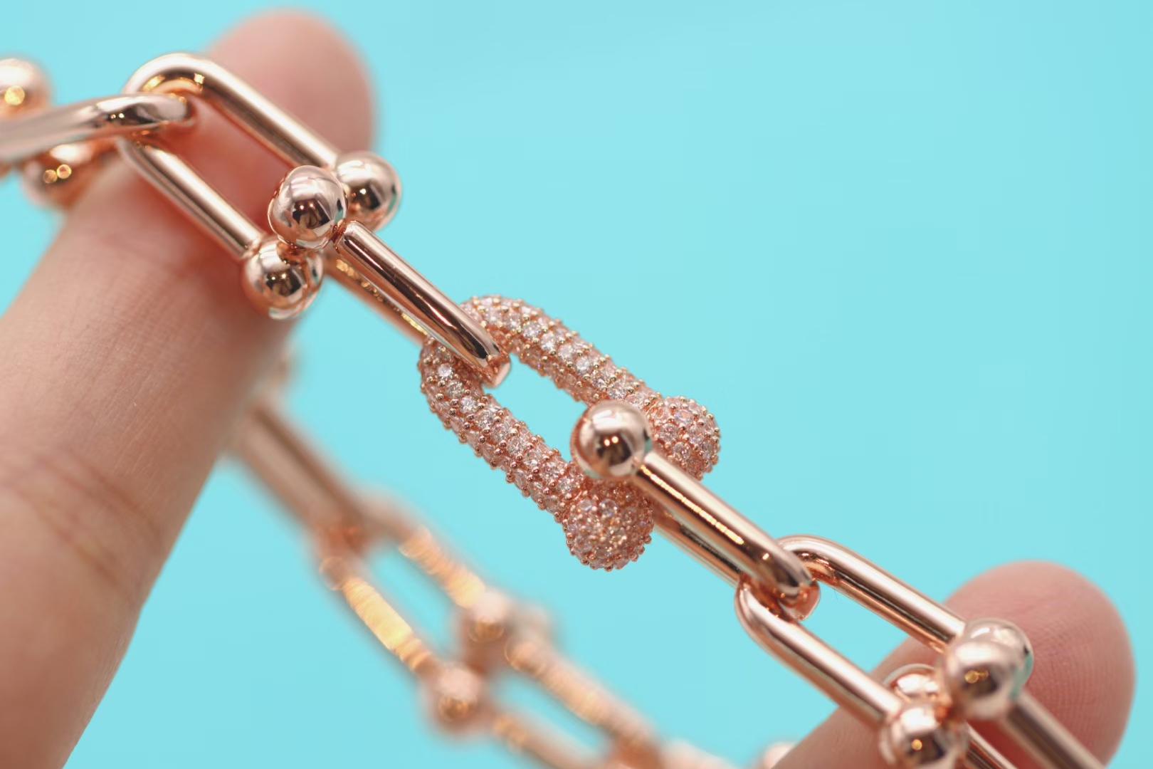 Tiffany & Co. Tiffany&co.hardwear系u形双链环竹节手链
