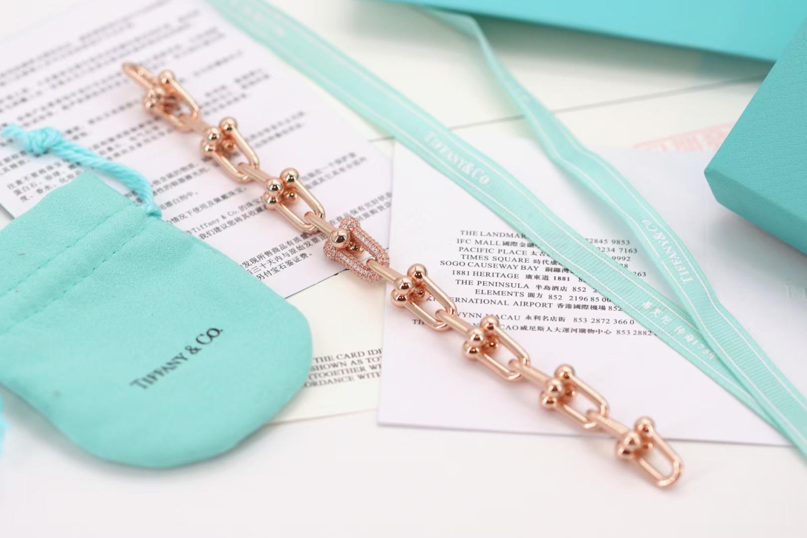 Tiffany & Co. Tiffany&co.hardwear系u形双链环竹节手链