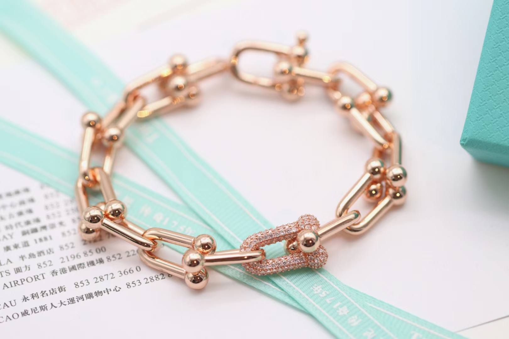 Tiffany & Co. Tiffany&co.hardwear系u形双链环竹节手链