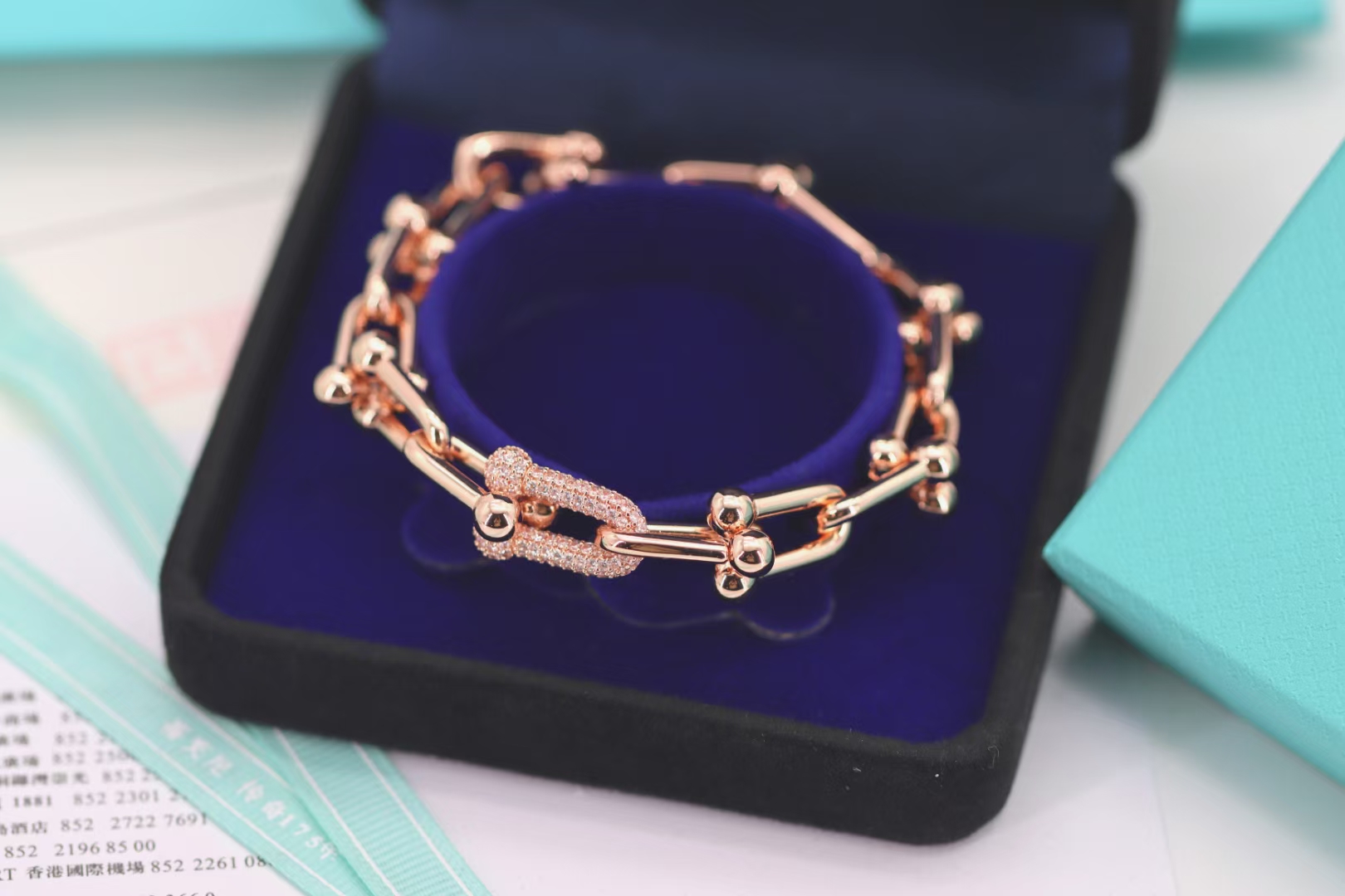 Tiffany & Co. Tiffany&co.hardwear系u形双链环竹节手链