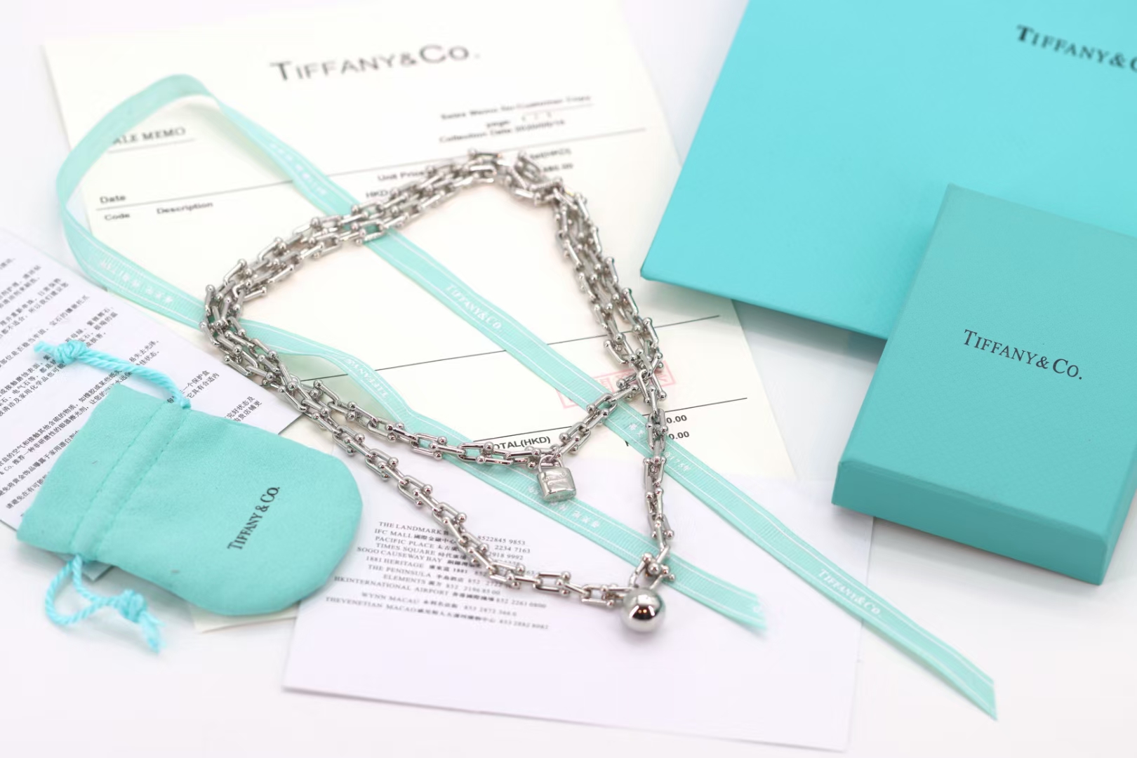 Tiffany & Co. Tiffany&Co. hardwear心锁圆球U型项链 90cm
