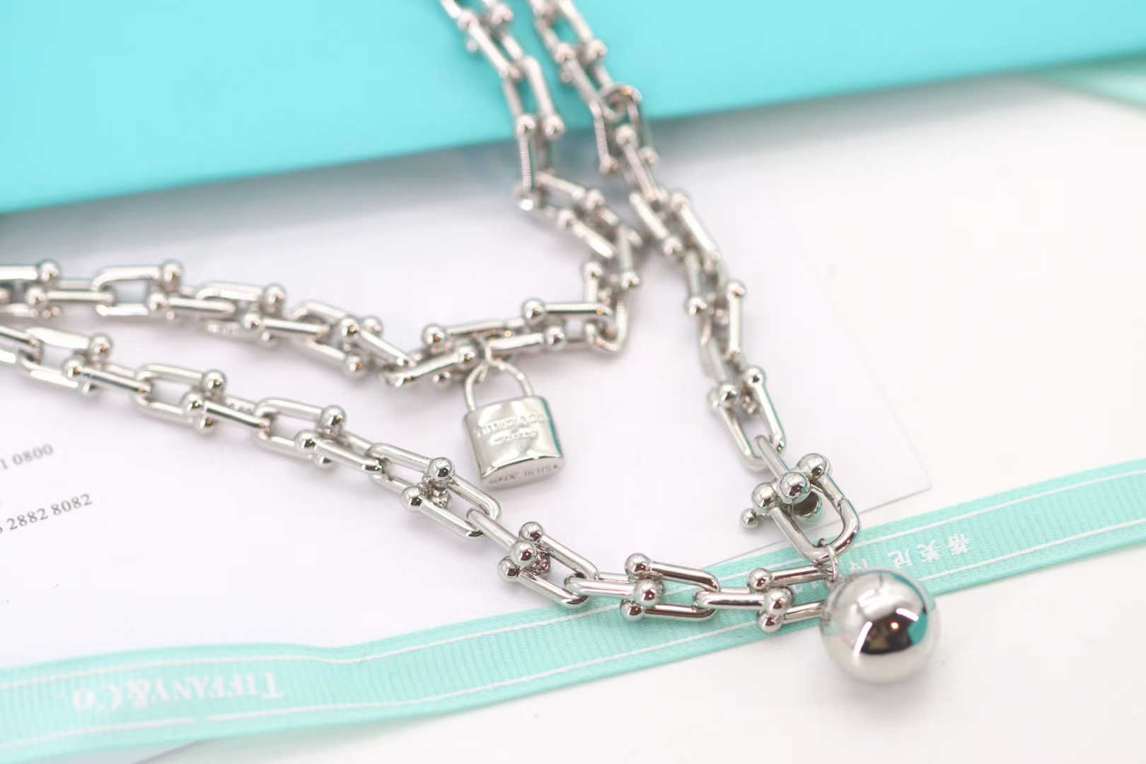 Tiffany & Co. Tiffany&Co. hardwear心锁圆球U型项链 90cm