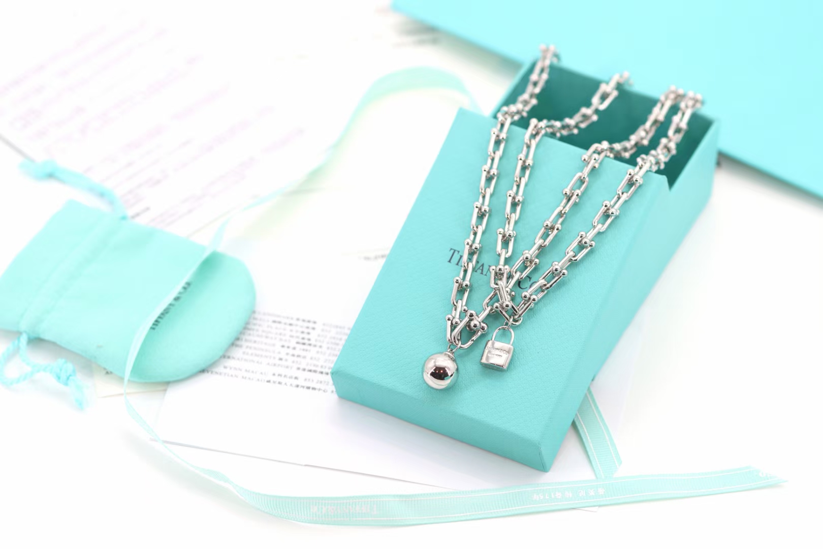 Tiffany & Co. Tiffany&Co. hardwear心锁圆球U型项链 90cm