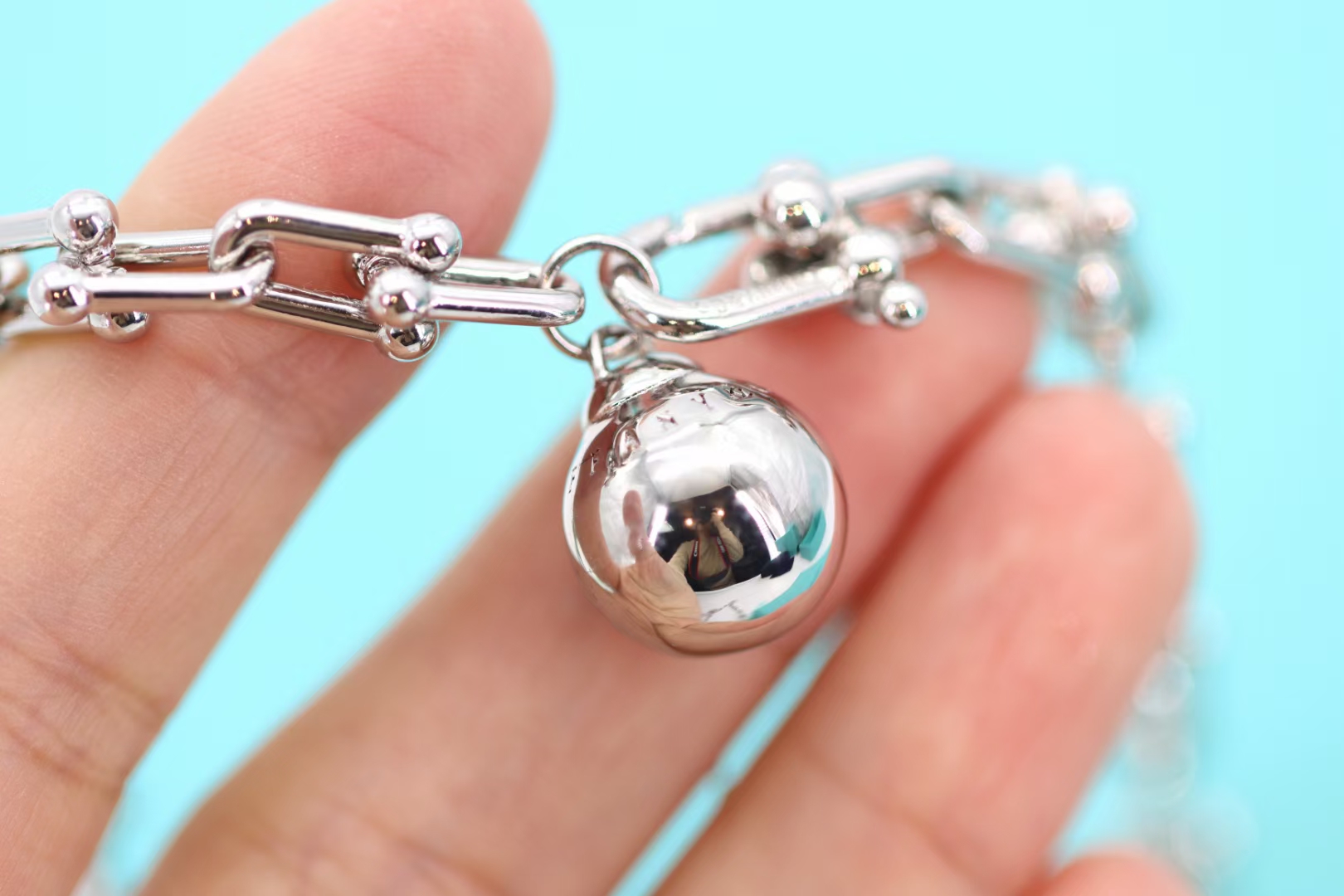Tiffany & Co. Tiffany&Co. hardwear心锁圆球U型项链 90cm