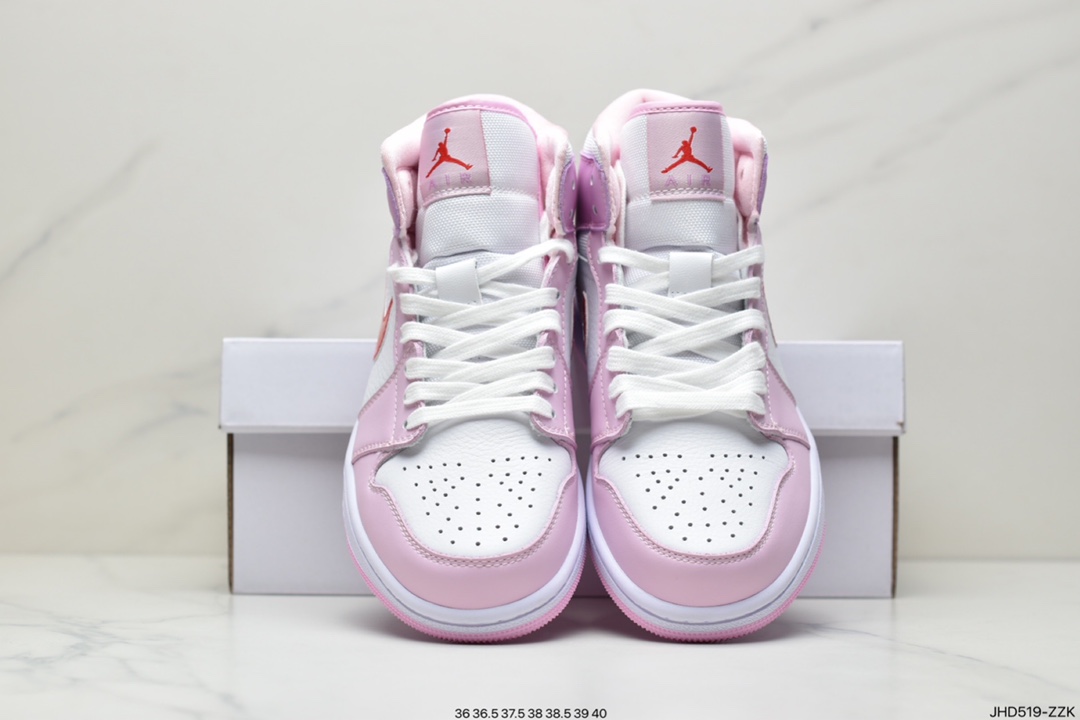190 公司级 Air Jordan 1 Mid AJ1乔1白粉 优势推广DR0174-500