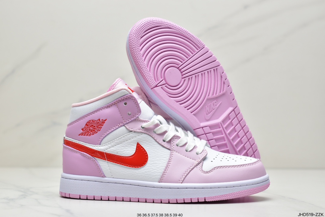 190 公司级 Air Jordan 1 Mid AJ1乔1白粉 优势推广DR0174-500