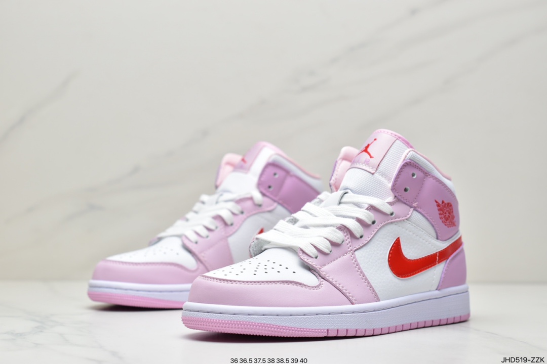 190 公司级 Air Jordan 1 Mid AJ1乔1白粉 优势推广DR0174-500