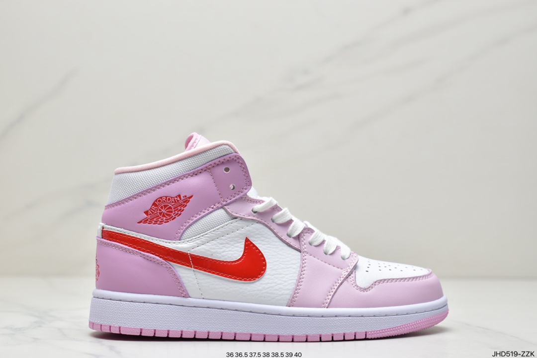 190 公司级 Air Jordan 1 Mid AJ1乔1白粉 优势推广DR0174-500