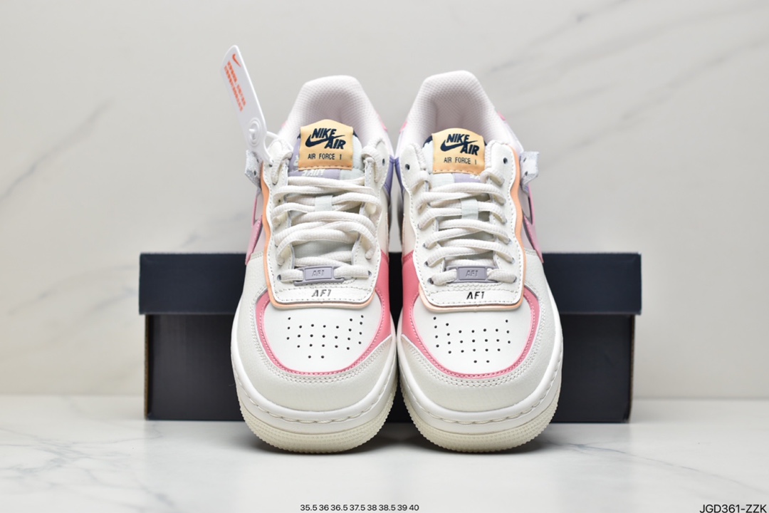180 公司级耐克Nike Air Force 1 厚底新配色 马卡龙空军一号时尚休闲低帮板鞋DO6719-100