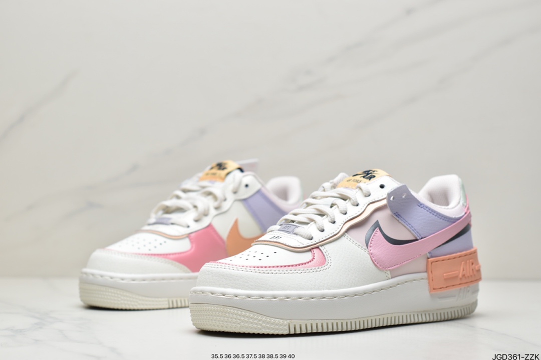 180 公司级耐克Nike Air Force 1 厚底新配色 马卡龙空军一号时尚休闲低帮板鞋DO6719-100