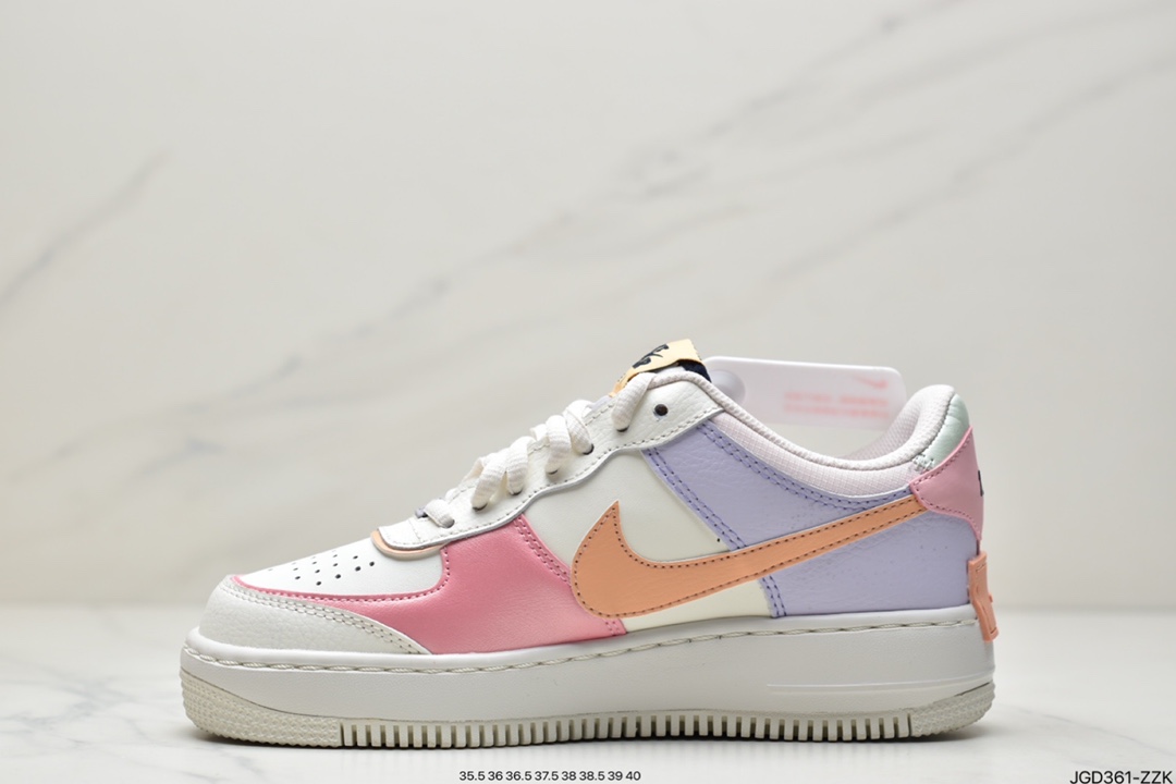 180 公司级耐克Nike Air Force 1 厚底新配色 马卡龙空军一号时尚休闲低帮板鞋DO6719-100