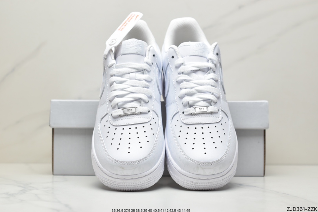 Nike Air Force 1 Low 07 Pure White Blue and White Porcelain dd8959100