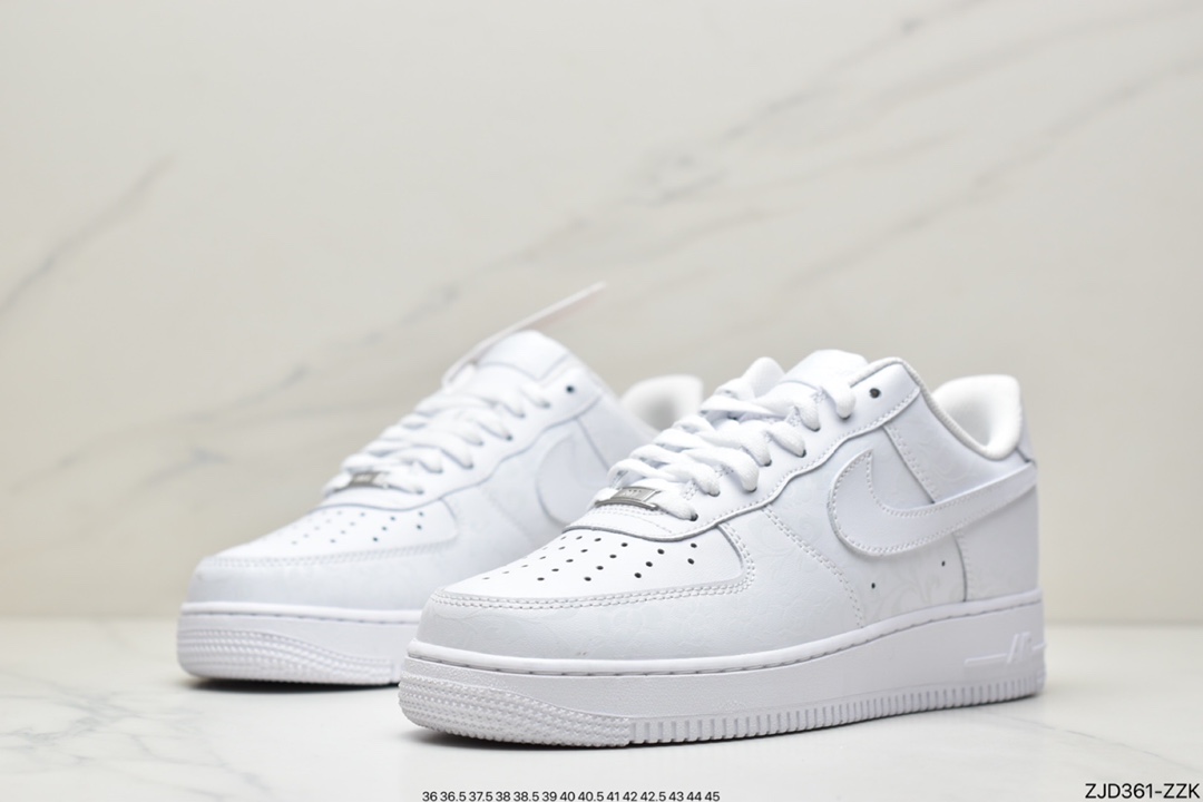 Nike Air Force 1 Low 07 Pure White Blue and White Porcelain dd8959100