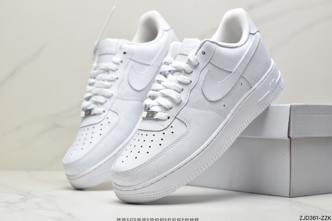 Nike Air Force 1 Low 07 Pure White Blue and White Porcelain dd8959100