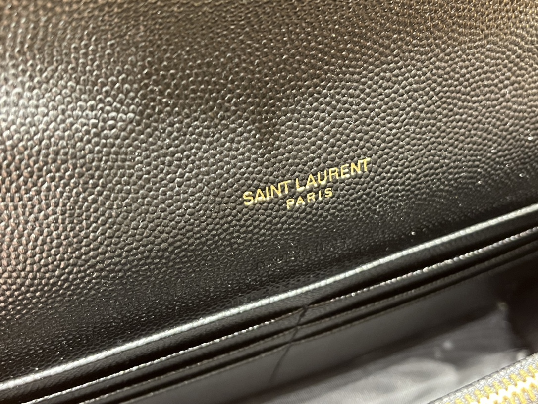 Saint laurent Ysl woc小号信封包 393953黑色金扣