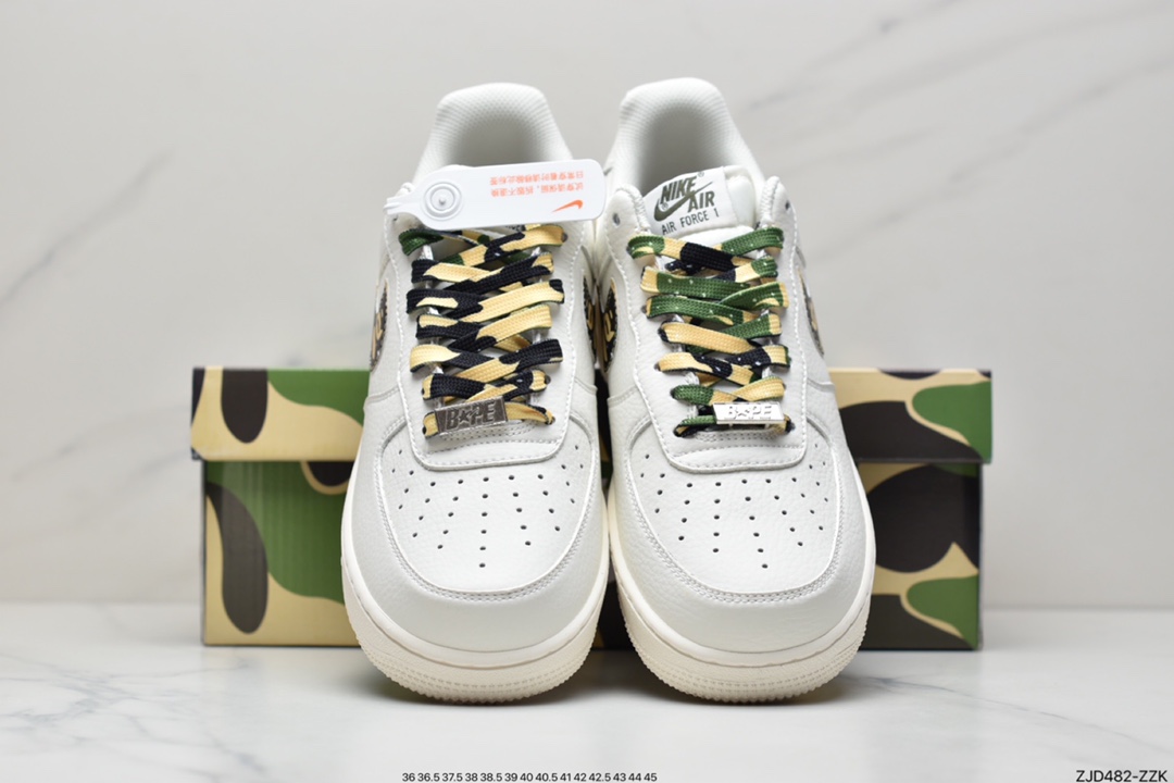 240  Bape×Nike Air Force 1 Low“迷彩配色”空军一号低帮休闲板鞋 AA1365-118