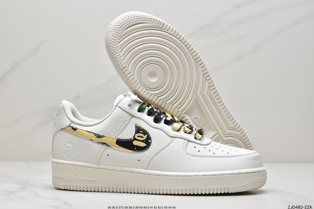 240  Bape×Nike Air Force 1 Low“迷彩配色”空军一号低帮休闲板鞋 AA1365-118