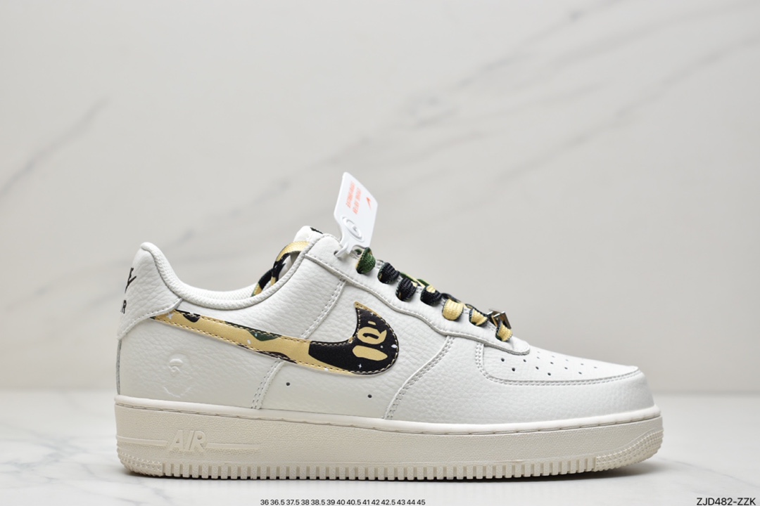 240  Bape×Nike Air Force 1 Low“迷彩配色”空军一号低帮休闲板鞋 AA1365-118