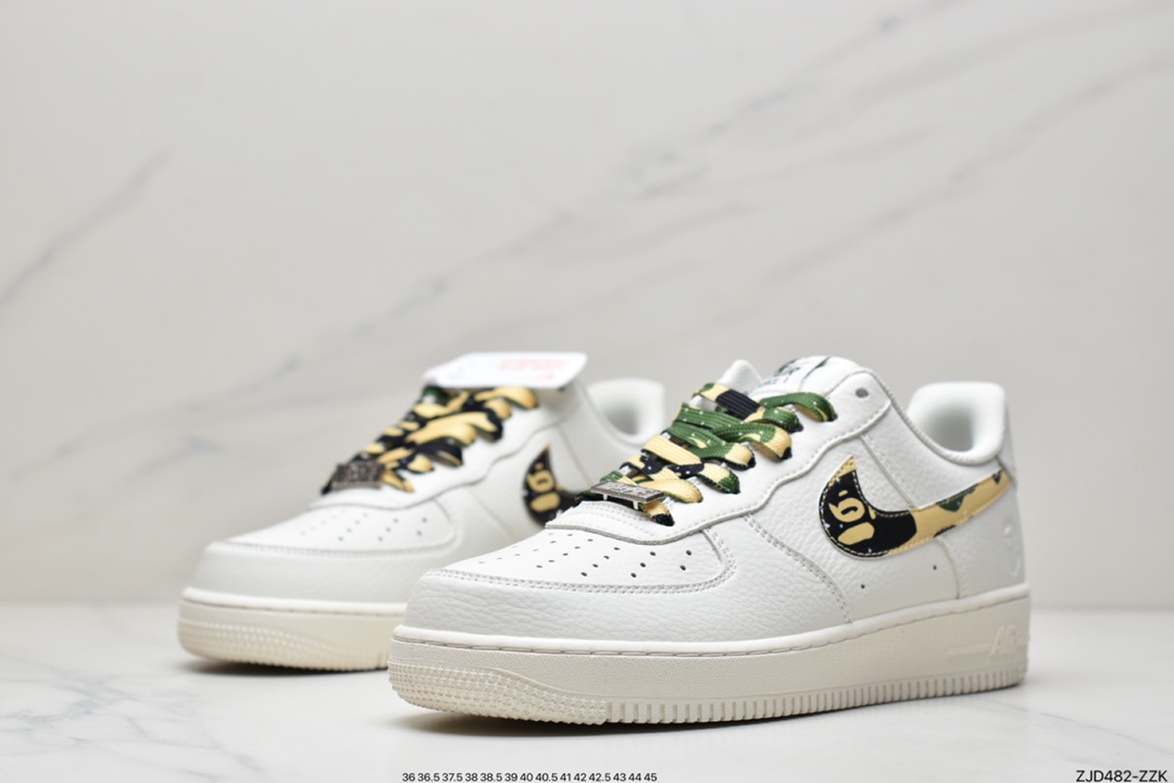 240  Bape×Nike Air Force 1 Low“迷彩配色”空军一号低帮休闲板鞋 AA1365-118