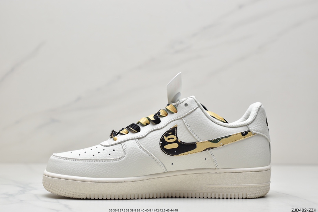 240  Bape×Nike Air Force 1 Low“迷彩配色”空军一号低帮休闲板鞋 AA1365-118