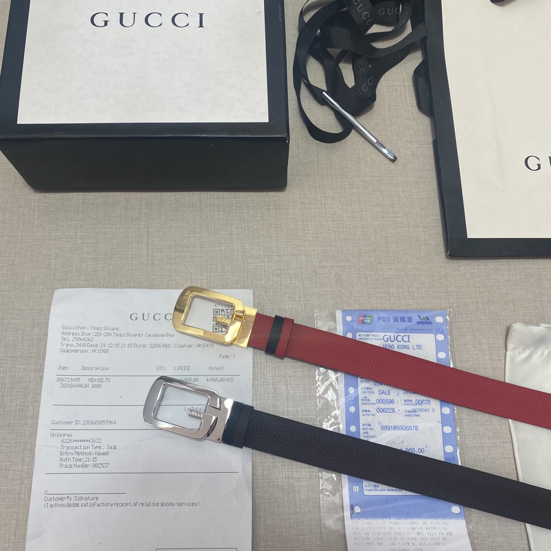 J5 品牌：Gucci 配色白礼盒电车脑线 手柔感软.实物拍摄修无饰 上效身果超好.配专柜全包套装.送礼带自首选送眼打针 扣头：钢扣 长度：100-115cm 2.5规格 颜色：黑色 红色 咖色