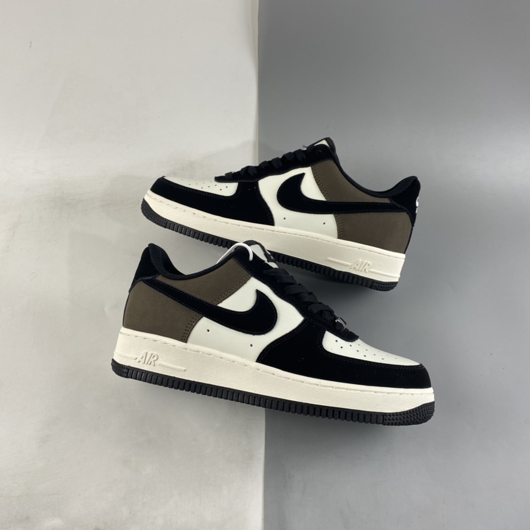 P240 NIKE Air Force 1’07 Low 摩卡黑拼接 空军一号低帮休闲板鞋 YG5063-203