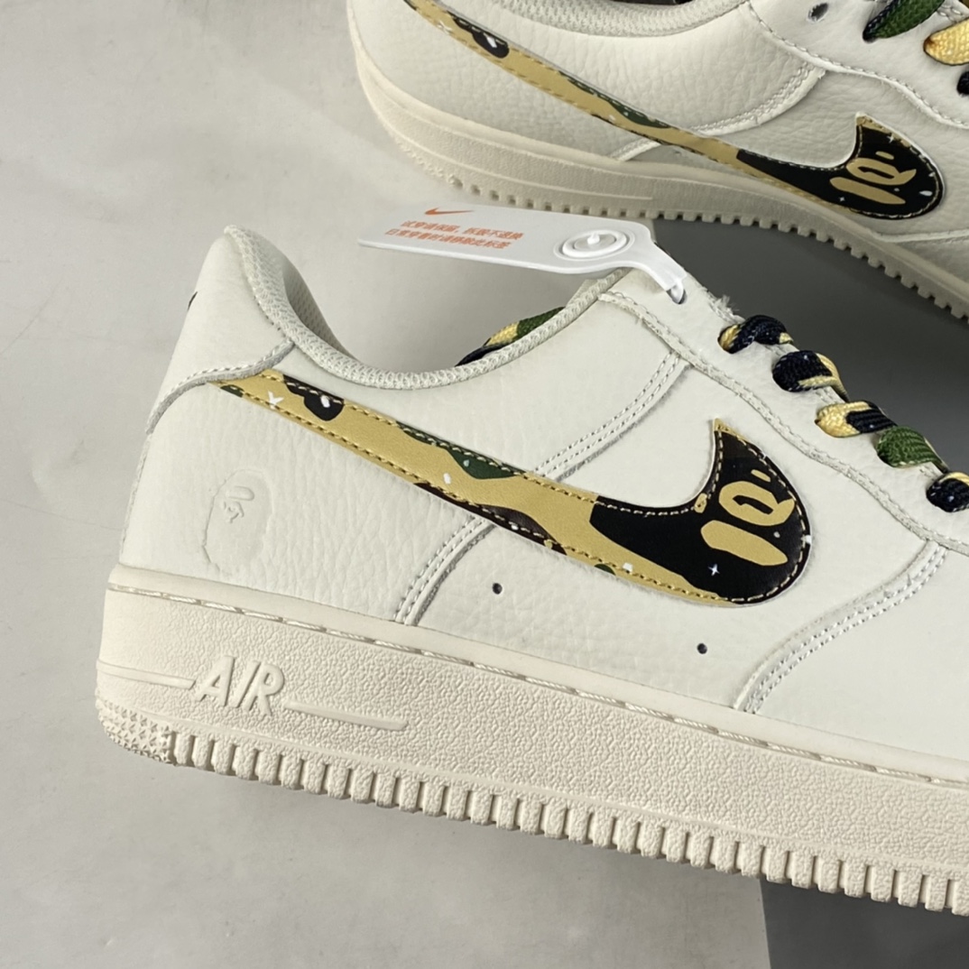 P240 Bape x NIKE Air Force 1’07 Low ”迷彩配色” Nigo品牌 板鞋 AA1365-118