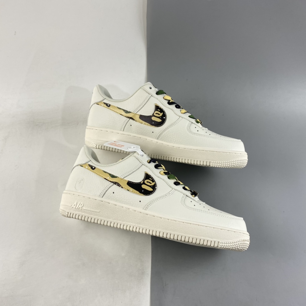 P240 Bape x NIKE Air Force 1’07 Low ”迷彩配色” Nigo品牌 板鞋 AA1365-118