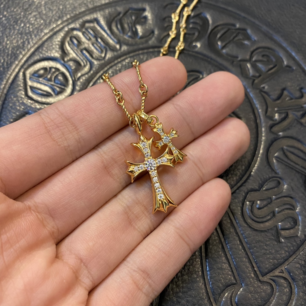 Custom Gold-Plated Diamond Setting, Necklace Pendant