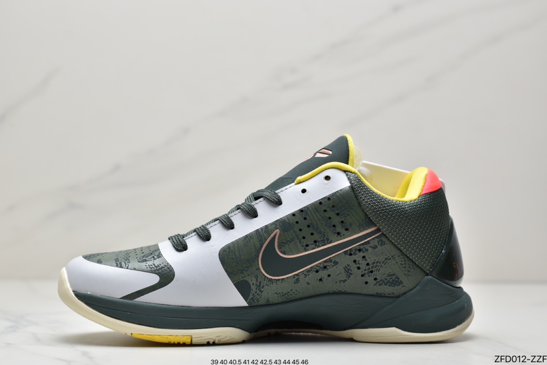 280 公司级耐克Nike Zoom Kobe V Big Stage Home 白金复刻实战运动低帮文化篮球鞋 386429-700