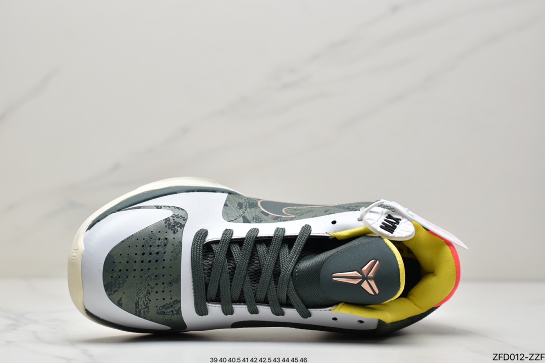280 公司级耐克Nike Zoom Kobe V Big Stage Home 白金复刻实战运动低帮文化篮球鞋 386429-700