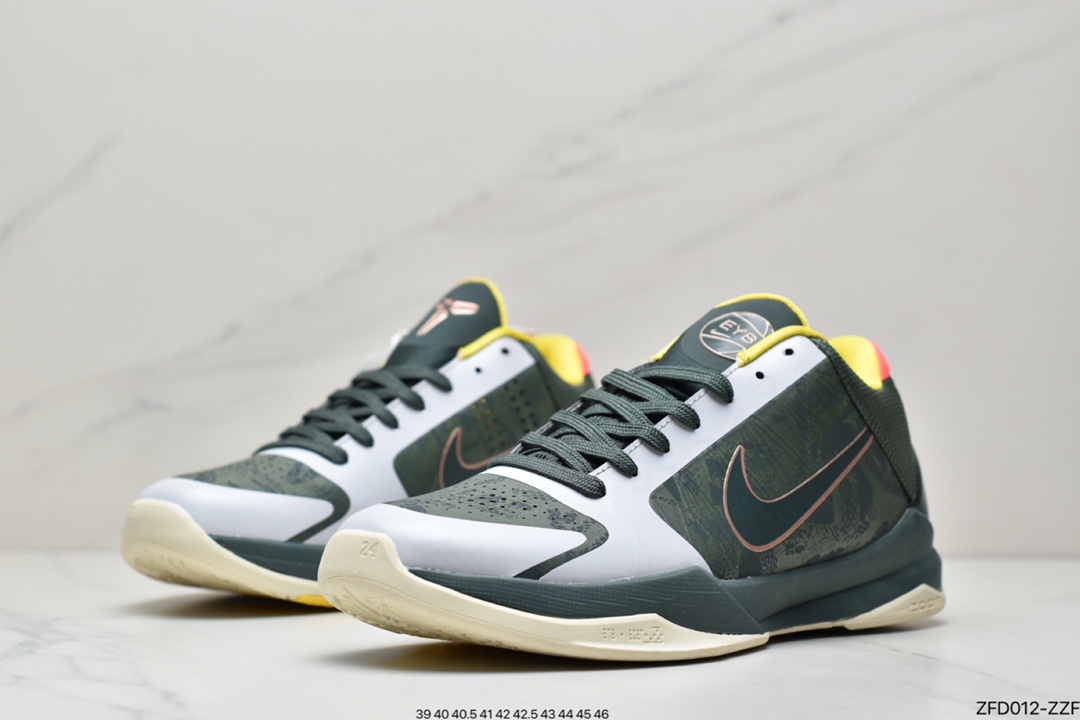 280 公司级耐克Nike Zoom Kobe V Big Stage Home 白金复刻实战运动低帮文化篮球鞋 386429-700
