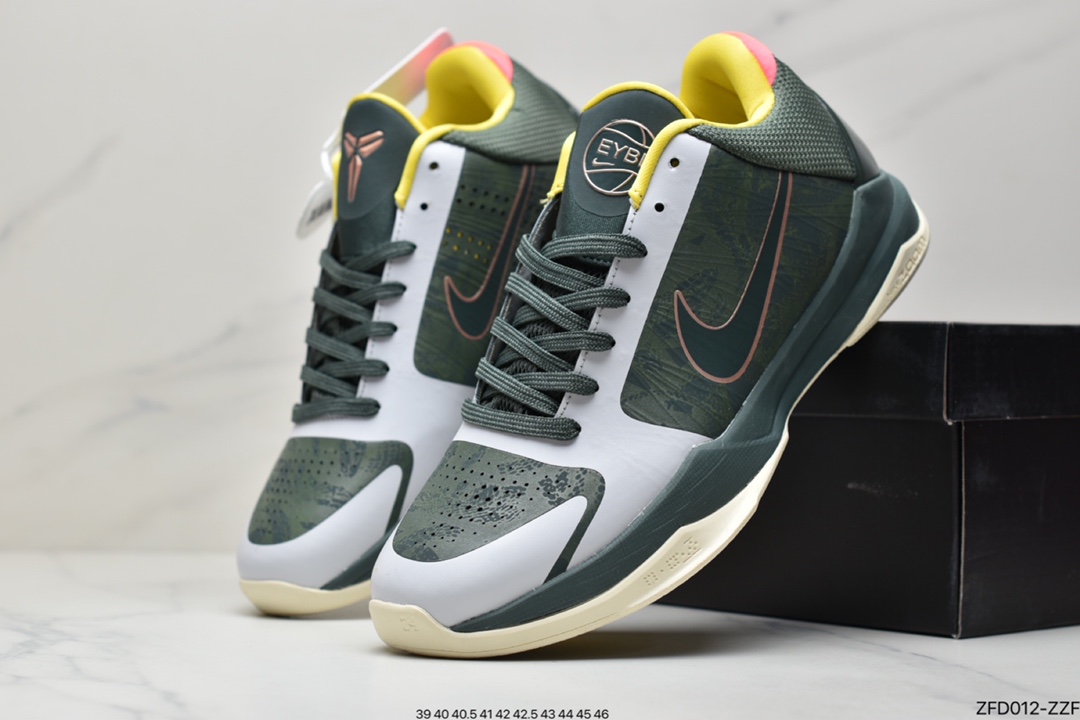280 公司级耐克Nike Zoom Kobe V Big Stage Home 白金复刻实战运动低帮文化篮球鞋 386429-700