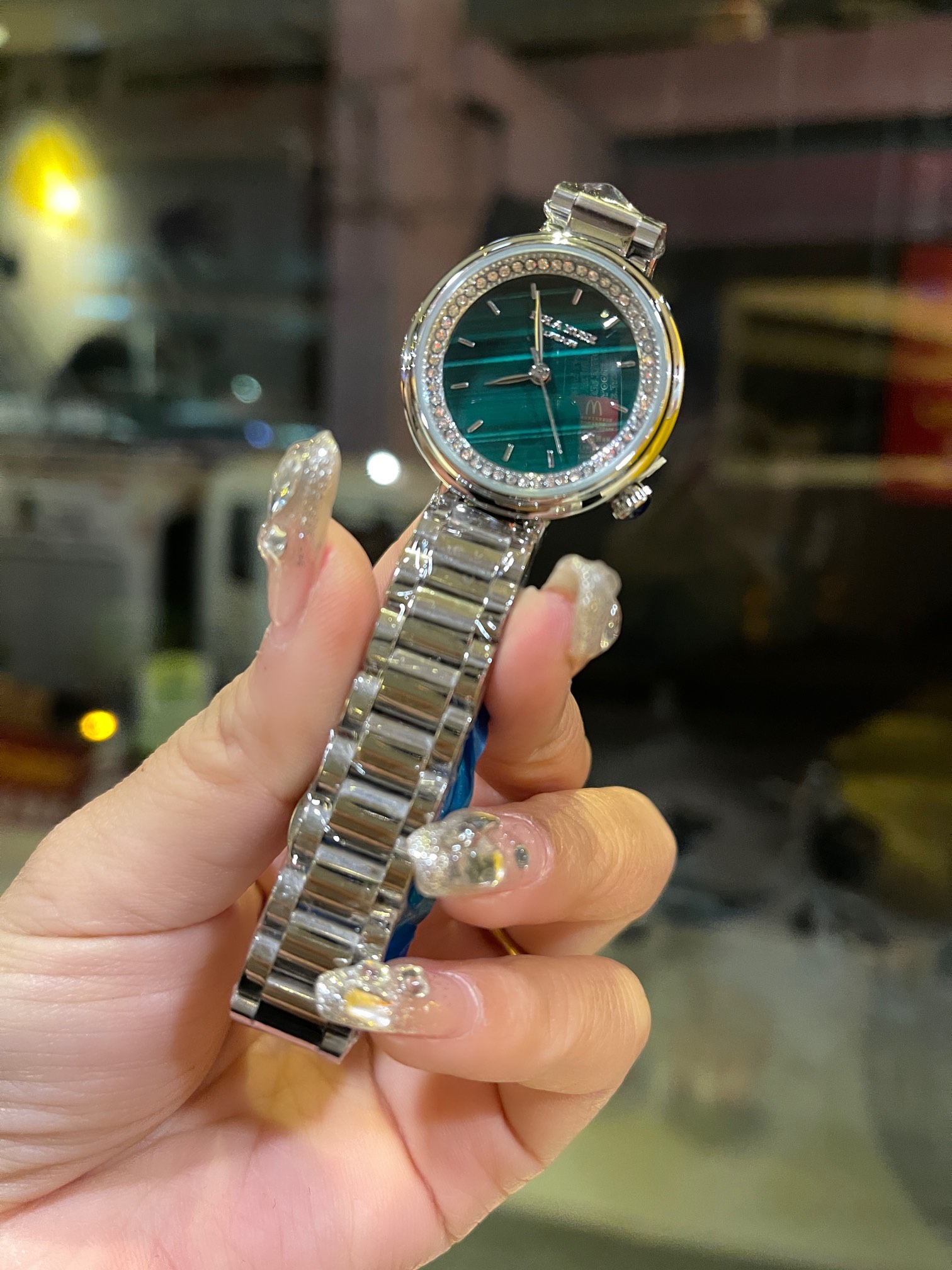 “Lola Rose Fairy Watch: Solid Steel, Butterflies, Double Buttons”