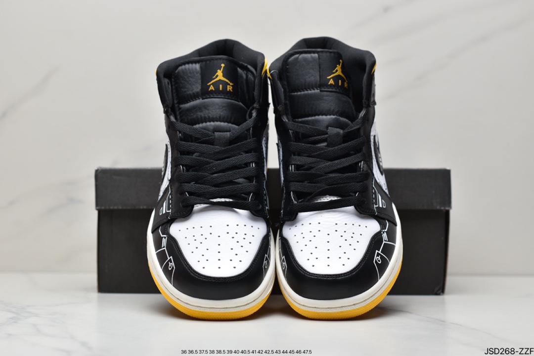 200 公司级Air Jordan 1 Mid AJ1 中帮篮球鞋 全新批次DC7294-103