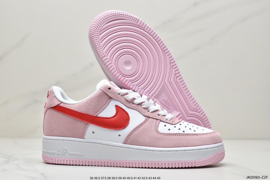 160 公司级耐克Nike Air Force 1 ‘07 QS “Valentine‘s Day” 粉红情人节板鞋DD3384-600