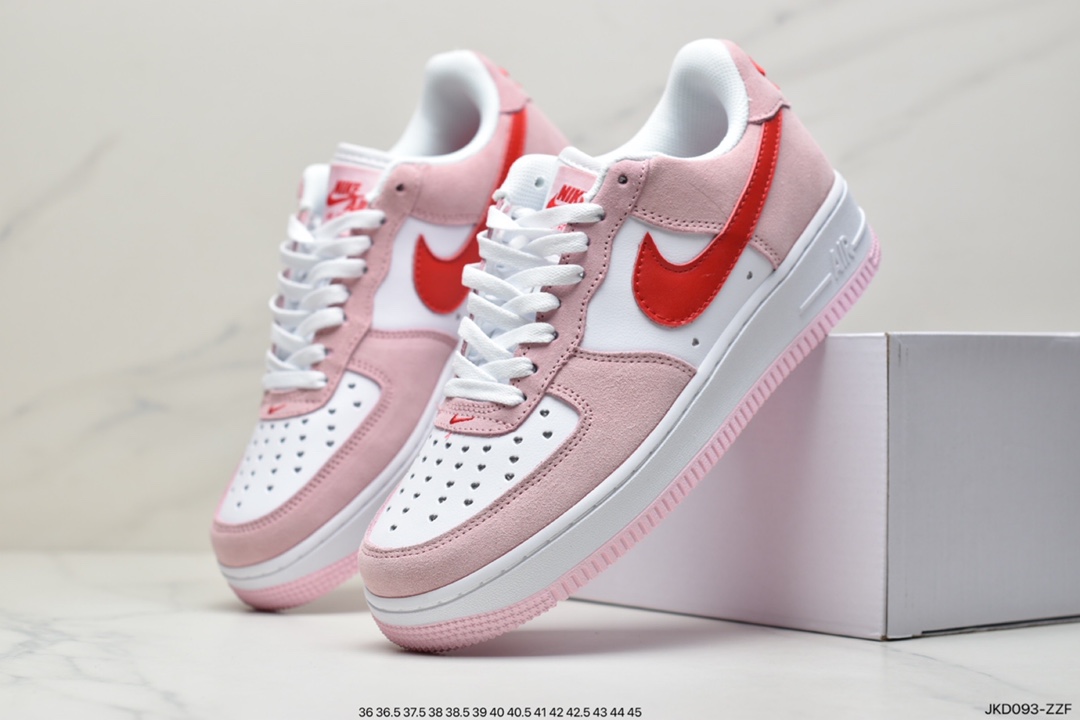 160 公司级耐克Nike Air Force 1 ‘07 QS “Valentine‘s Day” 粉红情人节板鞋DD3384-600