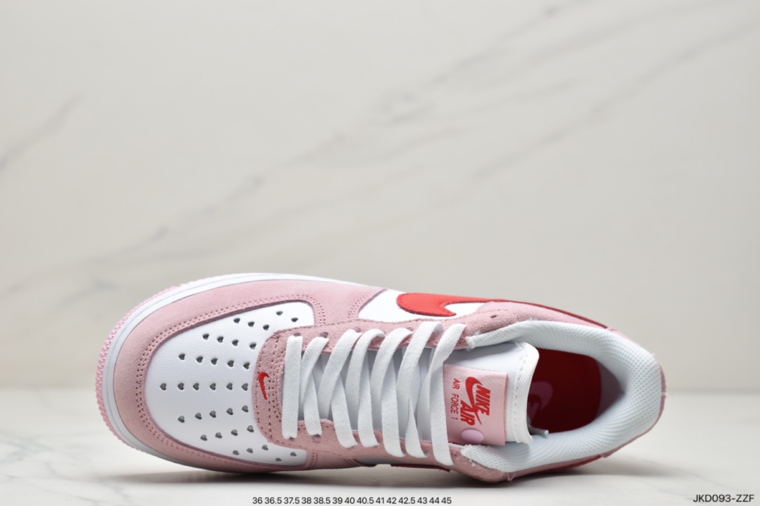 160 公司级耐克Nike Air Force 1 ‘07 QS “Valentine‘s Day” 粉红情人节板鞋DD3384-600