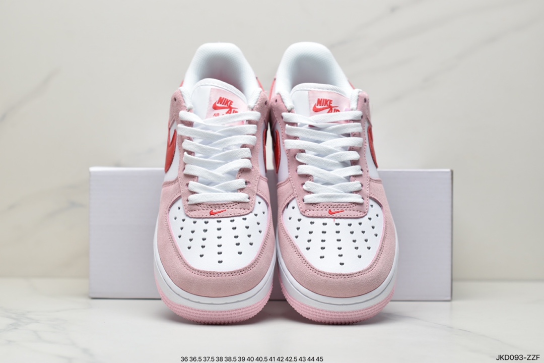 160 公司级耐克Nike Air Force 1 ‘07 QS “Valentine‘s Day” 粉红情人节板鞋DD3384-600