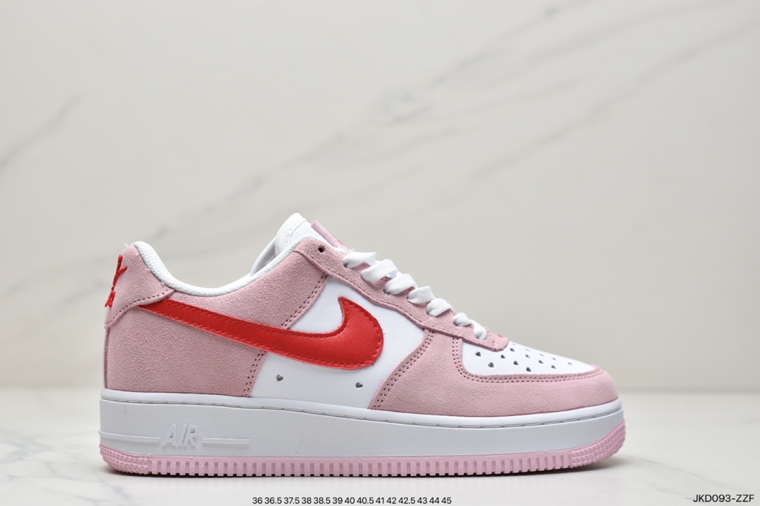 160 公司级耐克Nike Air Force 1 ‘07 QS “Valentine‘s Day” 粉红情人节板鞋DD3384-600