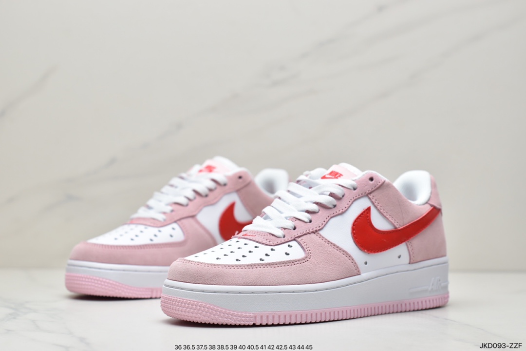 160 公司级耐克Nike Air Force 1 ‘07 QS “Valentine‘s Day” 粉红情人节板鞋DD3384-600