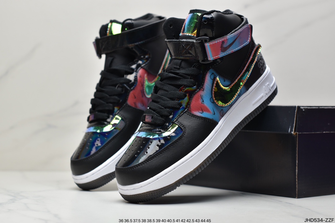 190 公司级耐克Air Force 1 High LV8 “Good Game” 电玩 炫彩镭射DC0831-101