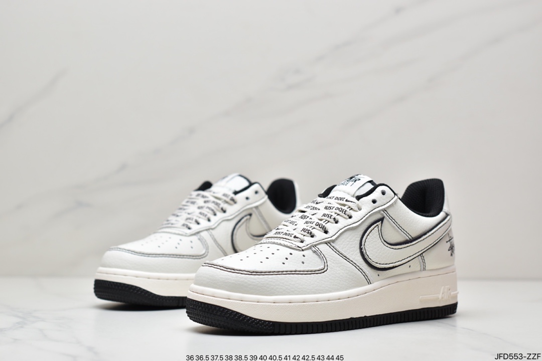 170 Stussy x Nike Air Force 1′07”White/Black Laser空军一号UN1635-702