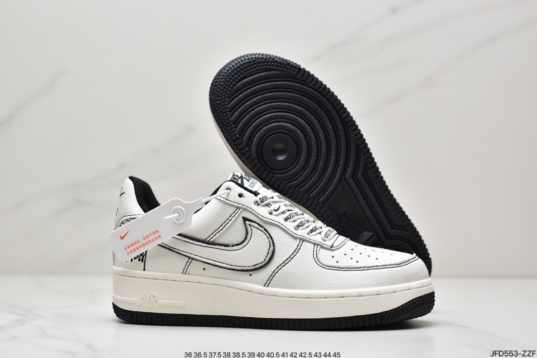 170 Stussy x Nike Air Force 1′07”White/Black Laser空军一号UN1635-702
