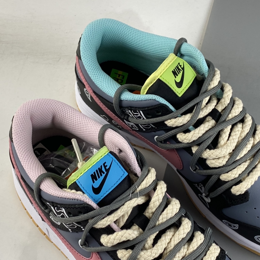 P380 NBA x NIKE Dunk Low SE “Free 99”低帮 解构 复古腰果花 蓝灰 DH0952-001
