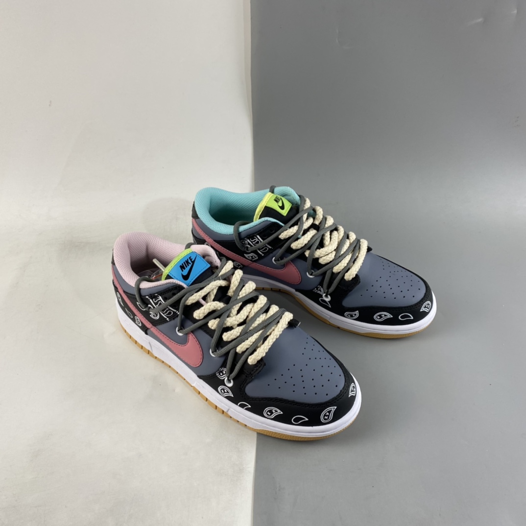P380 NBA x NIKE Dunk Low SE “Free 99”低帮 解构 复古腰果花 蓝灰 DH0952-001