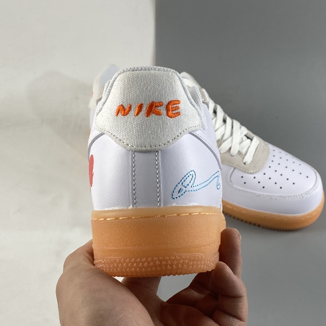 Mayumi Yamase x NIKE Flyleather Air Force 1'07 Low hand-painted graffiti sneakers DB3595-100