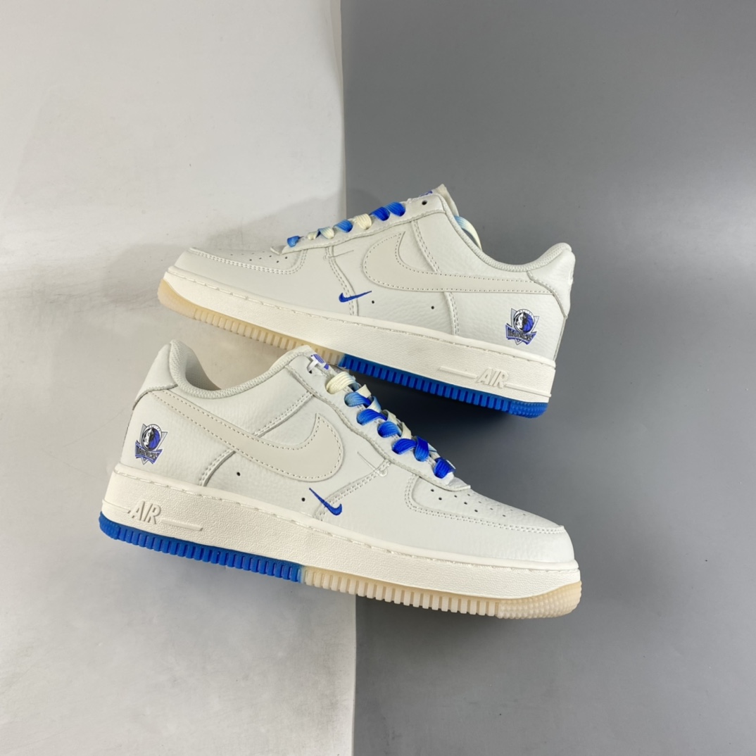 P260 NIKE Air Force 1’07 Low ”米白蓝” 达拉斯独行侠城市限定空军一号低帮休闲板鞋 DH2088-606
